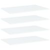 vidaXL Prateleiras para estante 4 pcs 80x50x1,5cm contraplacado branco