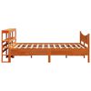 vidaXL Estrutura cama c/ cabeceira 120x190cm pinho maci&ccedil;o castanho-mel