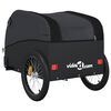 vidaXL Reboque para bicicleta 30 kg ferro preto