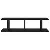 vidaXL Estantes de parede 2 pcs 78x18x20 cm deriv. madeira preto