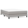 vidaXL Estrutura de cama com molas 140x200 cm tecido cinzento-claro