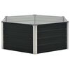 vidaXL Canteiro jardim elevado 129x129x45 cm a&ccedil;o galvanizado antracite