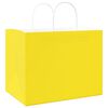 vidaXL Sacos de papel 250 unid com al&ccedil;as amarelo 32x22x24 cm