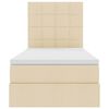 vidaXL Cama com arruma&ccedil;&atilde;o e colch&atilde;o Creme 100 x 200 cm Poli&eacute;ster