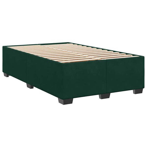 vidaXL Estrutura de cama sem colch&atilde;o 120x200 cm veludo verde-escuro