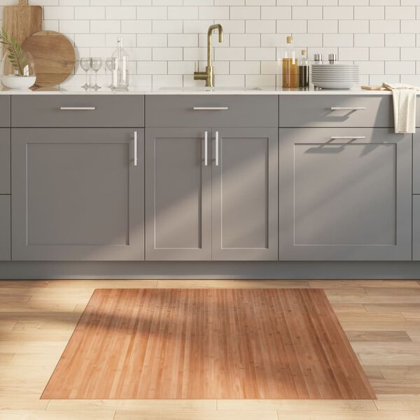 vidaXL Tapete retangular 100x100 cm bambu cor natural