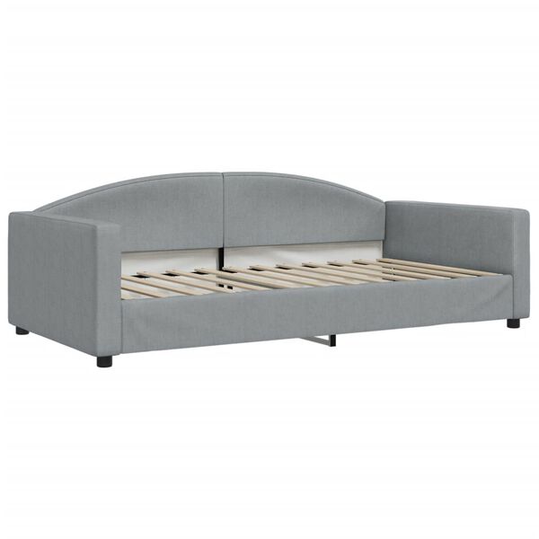 vidaXL Sof&aacute;-cama 100x200 cm tecido cinzento-claro