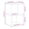 vidaXL Mesa de cabeceira madeira velha 35x35x55 cm madeira trabalhada