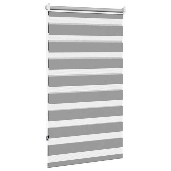 Estore de rolo 90 x 150 cm, linhas de zebra / Cinza