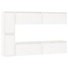 vidaXL M&oacute;veis de TV 6 pcs madeira de pinho maci&ccedil;a branco
