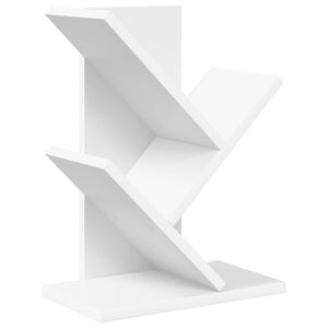 vidaXL Estante de Livros em &Aacute;rvore 3 N&iacute;veis 30 x 18 x 40 cm Branco