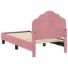 vidaXL Estrutura de Cama para Crian&ccedil;a com Cabeceira Rosa 70 x 140 cm