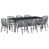 vidaXL Conjunto de Jantar para Jardim 9 unid. Antracite