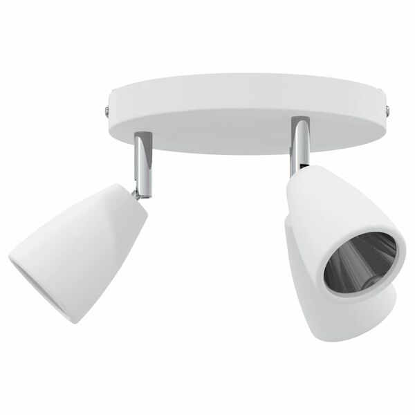 vidaXL Foco de teto com holofotes Branco 19 x 19 x 14,5 cm Metal