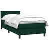 vidaXL Cama com molas/colch&atilde;o verde-escuro 80x210 cm veludo