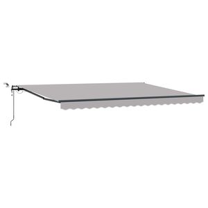 vidaXL Toldo retr&aacute;til Cinzento-claro 450 &times; 350 cm Poli&eacute;ster