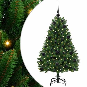 vidaXL &Aacute;rvore de Natal Artificial 120 cm 150 LED Branco quente Verde