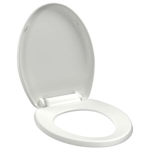 vidaXL Tampo de sanita fecho suave com design remo&ccedil;&atilde;o r&aacute;pida branco