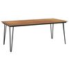 vidaXL Mesa jardim c/ pernas estilo grampo 200x90x75 cm ac&aacute;cia maci&ccedil;a