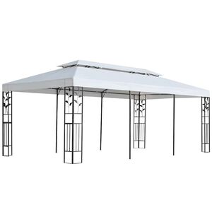 vidaXL Tecido para gazebo Branco 300 x 600 cm Poli&eacute;ster