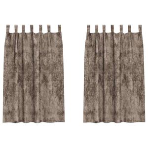 vidaXL Cortinas de Veludo 2 unid. Cappuccino 175 x 140 cm Veludo