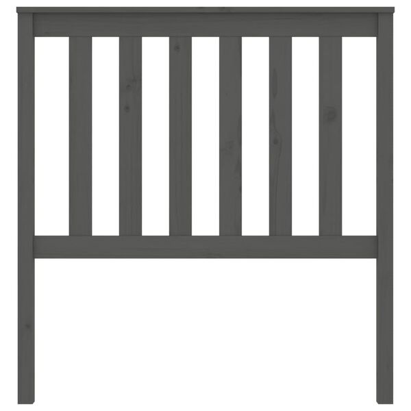 vidaXL Cabeceira de cama 96x6x101 cm pinho maciço cinzento