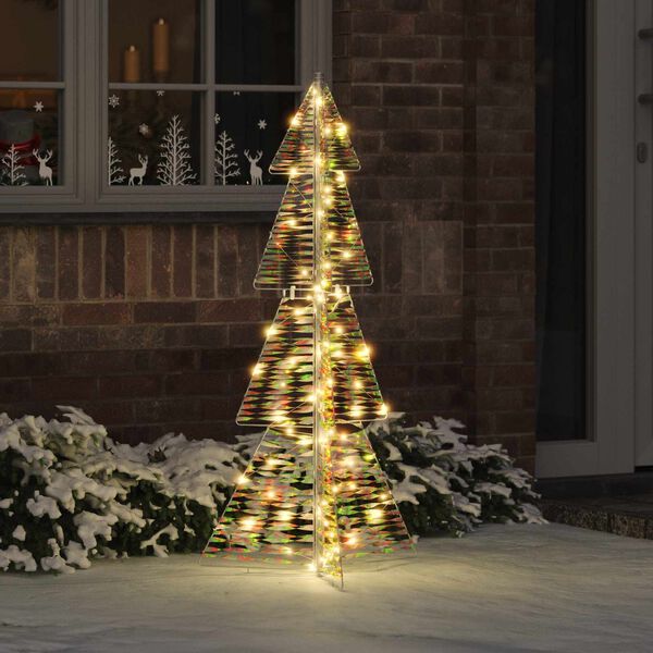 vidaXL &Aacute;rvore de Natal com 100 LEDs Branco quente 120 cm PET