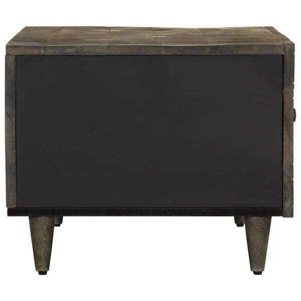 vidaXL Mesa centro cinzento claro 80x50x40 cm madeira mangueira maci&ccedil;a