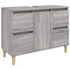 vidaXL M&oacute;vel p/ lavat&oacute;rio 80x33x60 cm derivados madeira cinza sonoma