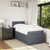 vidaXL Cama com molas/colch&atilde;o 90x190 cm veludo cinza-escuro