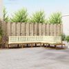 vidaXL Conjunto de Sof&aacute;s para Exterior 6 Pe&ccedil;a Natural e Creme