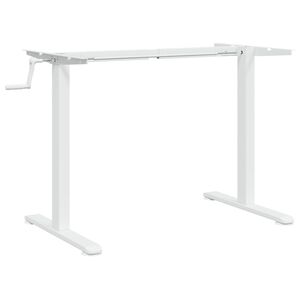 vidaXL Estrutura de secret&aacute;ria de p&eacute; (94-135)x60x(70-114)cm a&ccedil;o branco