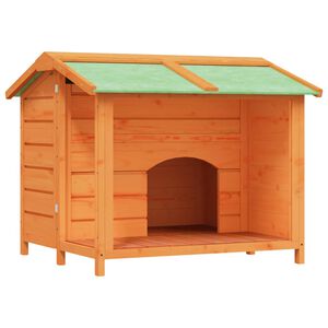 vidaXL Casota para c&atilde;es 96x87x80,5 cm pinho maci&ccedil;o castanho