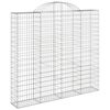 vidaXL Cestos gabi&atilde;o arqueados 25 pcs 200x50x180/200 ferro galvanizado