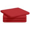 vidaXL Almofadas de Assento 4 pcs Vermelho 40 x 40 x 3 cm tecido