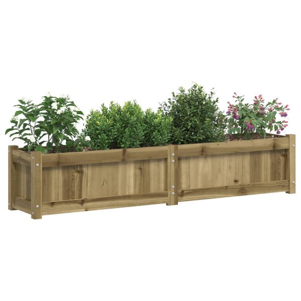 vidaXL Vaso/floreira de jardim 150x31x31cm madeira de pinho impregnada