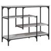 vidaXL Mesa consola c/ prateleiras 100x35x75 cm cinzento sonoma