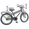 vidaXL Bicicleta Infantil 20 Polegadas para 6-11 Anos Cinza Escuro