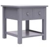 vidaXL Mesa de apoio 40x40x40 cm madeira de paulownia cinzento