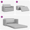 vidaXL Sof&aacute;-Cama 110cm Cinza Nuvem tecido