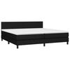 vidaXL Cama box spring c/ colch&atilde;o e LED 200x200 cm tecido preto