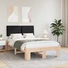 vidaXL Estrutura de Cama com Cabeceira Estofada Preto 120 x 190 cm
