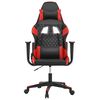 vidaXL Cadeira de gaming couro artificial preto e vermelho