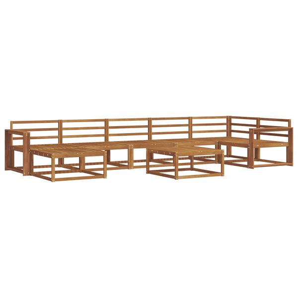vidaXL Conjunto de Sof&aacute;s para Exterior 8 pcs Natural