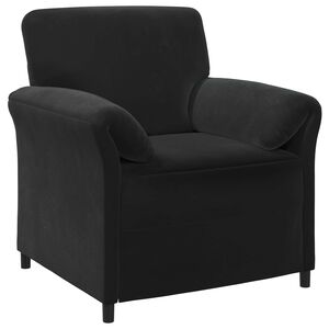 vidaXL Sof&aacute; de 1 lugar Preto 88 x 83 x 95 cm Veludo