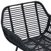 vidaXL Cadeira de jantar 2 pcs Preto 55 x 50 x 74 cm Rattan e Ferro