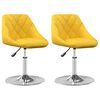 vidaXL Cadeiras de jantar girat&oacute;rias 2 pcs veludo amarelo mostarda