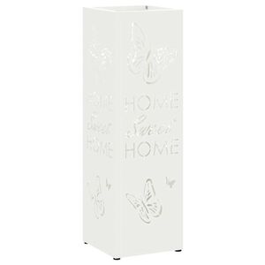 vidaXL Suporte para Guarda-chuva de chuva Branco 15,5 x 15,5 x 49 cm