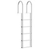vidaXL Escada de Ancoragem de 5 Degraus Prateado 45 &times;11,5 &times;190 cm