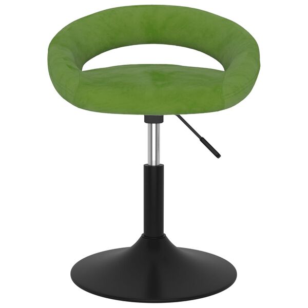 vidaXL Cadeiras de jantar girat&oacute;rias 2 pcs veludo verde-claro